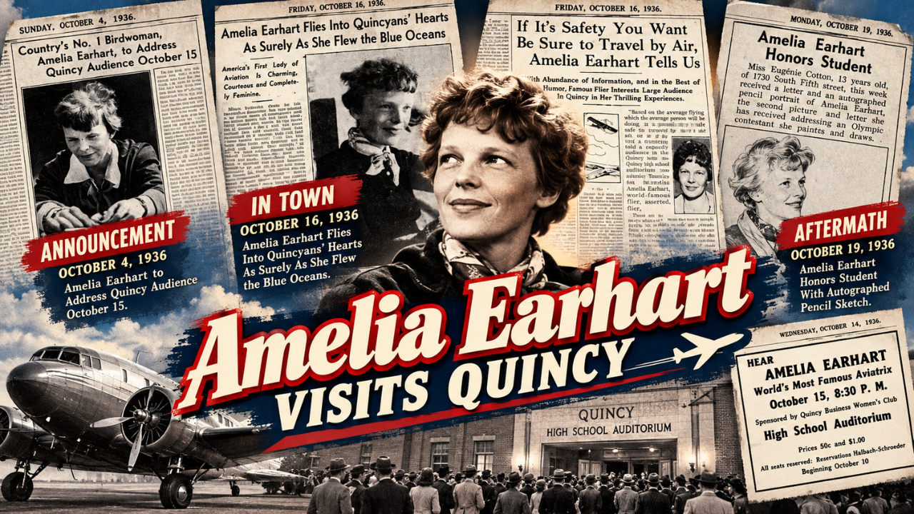 Months Before She Vanished, Amelia Earhart Visited Quincy
